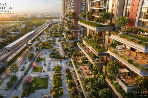 Max Estate 361 The Terraces premium towers wellness focused design on Dwarka Expressway - SS Estate Analytica