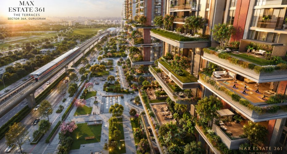 Max Estate 361 The Terraces premium towers wellness focused design on Dwarka Expressway - SS Estate Analytica